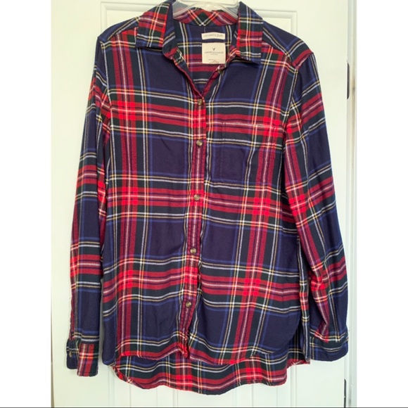 American Eagle Outfitters Tops - American Eagle Medium Long Sleeve Plaid Shirt soft